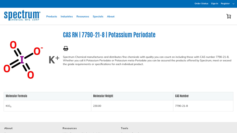 CAS Number 7790-21-8