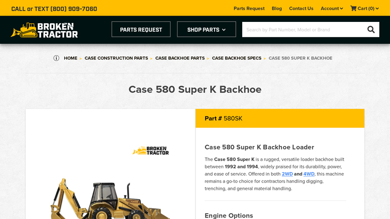 Case 580 Super K Backhoe