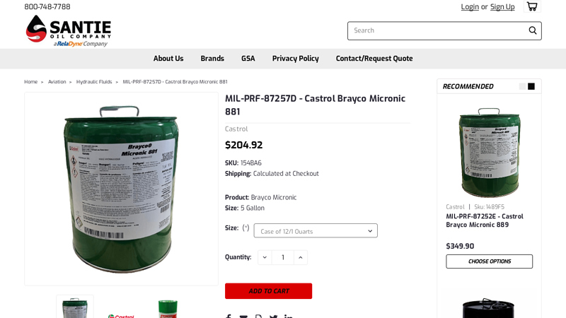 Castrol Brayco Micronic 881 MIL