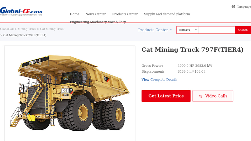 Cat Mining Truck 797F(TIER4)