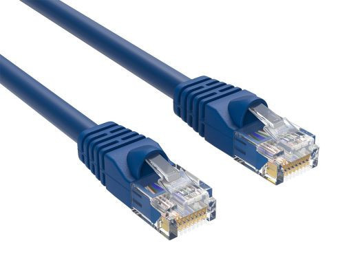 Cat6 Gigabit Snagless Flat Ethernet Cable, Blue, 25