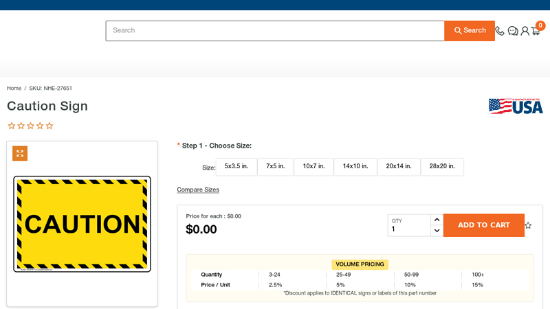 Caution Sign or Label