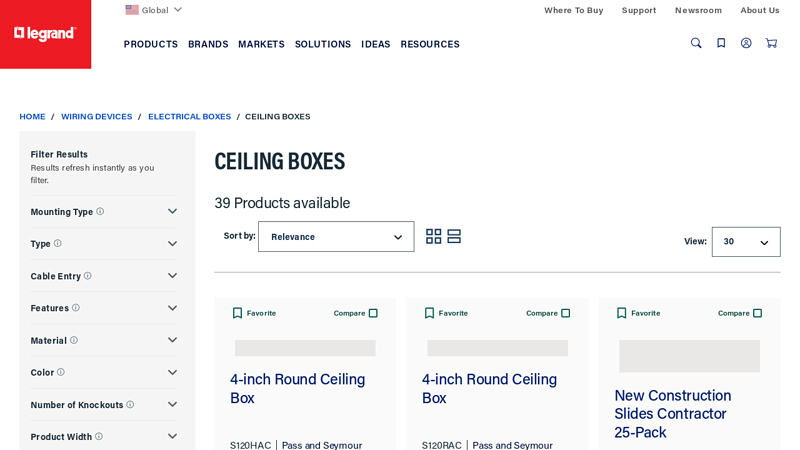 Ceiling Boxes