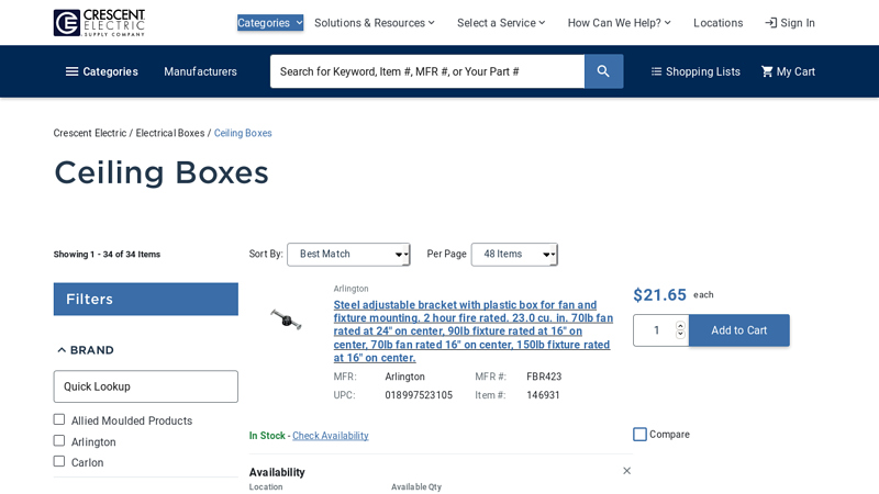 Ceiling Boxes