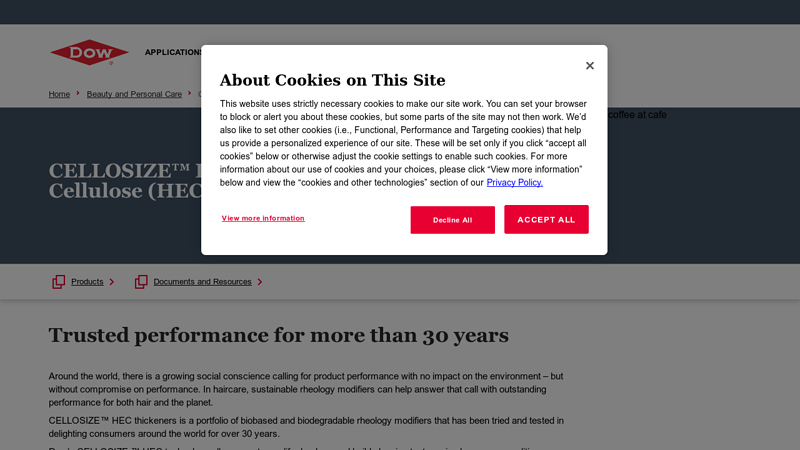 CELLOSIZE™ Hydroxyethyl Cellulose (HEC)