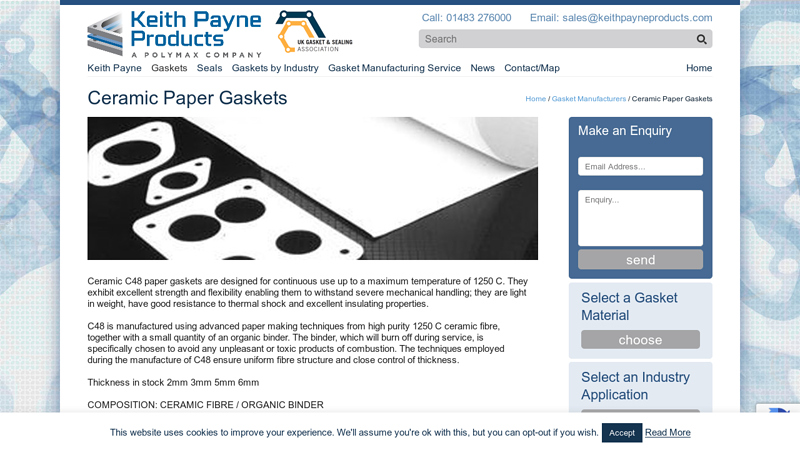 Ceramic Paper Gaskets