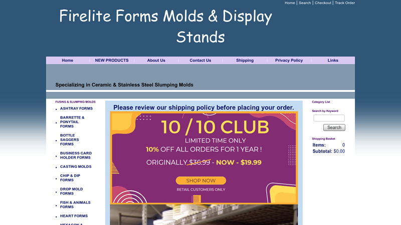 Ceramic Slumping Molds, Stainless Steel Slumping Molds, Fused ...