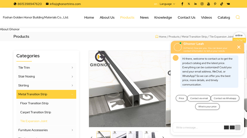 Ceramic Tile Expansion Joint