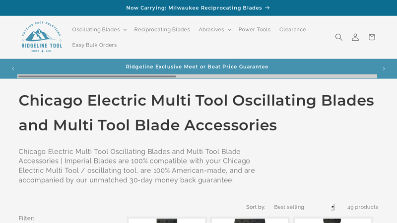 Chicago Electric Multi Tool Oscillating Blades and Multi Tool Blade Ac