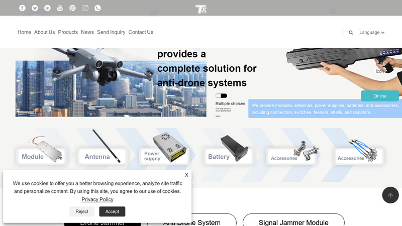 China Anti Drone Ammer, Jammer Module, Signal Jammer Module ...