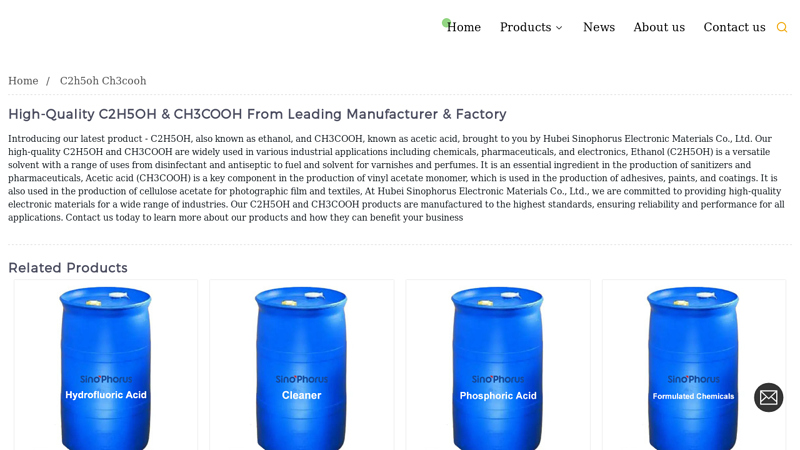 China China C2h5oh Ch3cooh Exporter, Manufacturers ...