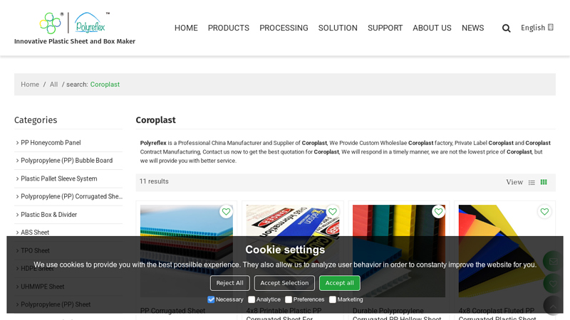 China Coroplast Manufacturer, Supplier, Wholesaler