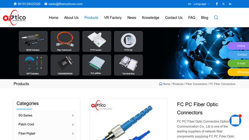 China FC PC Fiber Optic Connectors Manufacturers and Suppliers
