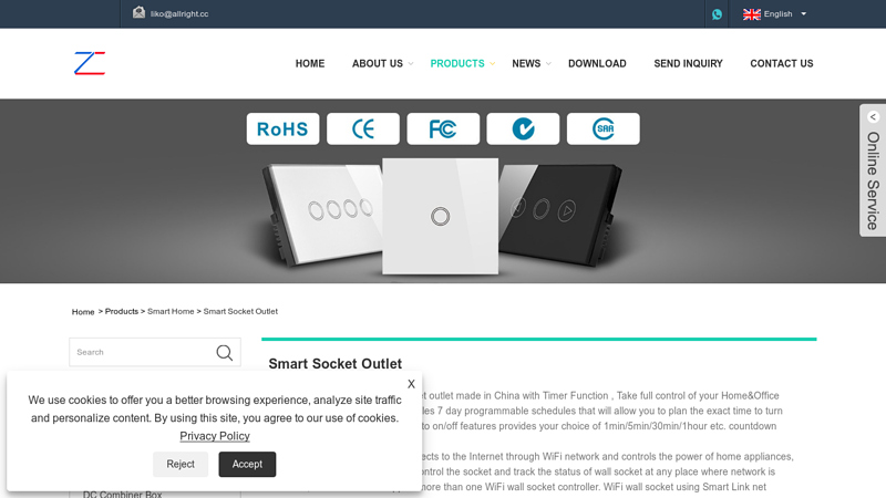 China Smart Socket Outlet Suppliers and Manufacturers, Factory