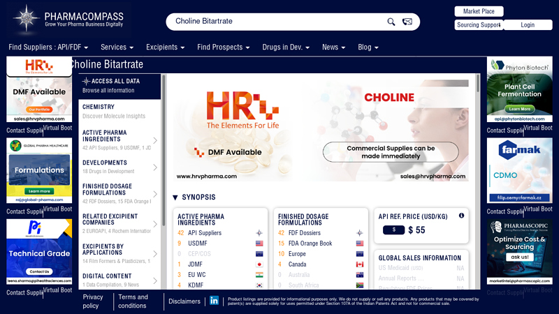 Choline Bitartrate