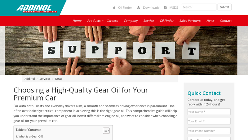 Choose the Best Gear Oil for your Premium Car