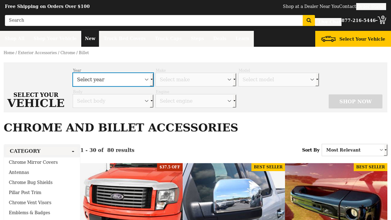 Chrome and Billet Truck Accessories