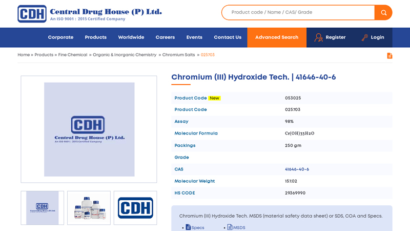 Chromium (III) Hydroxide Tech.