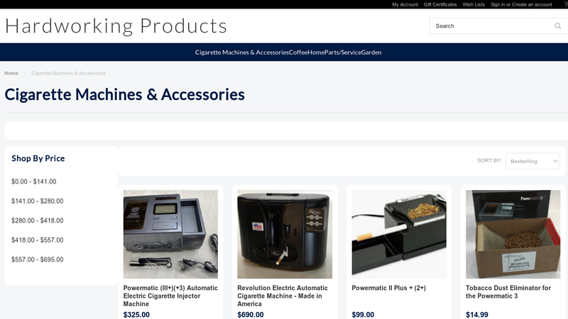 Cigarette Machines & Accessories