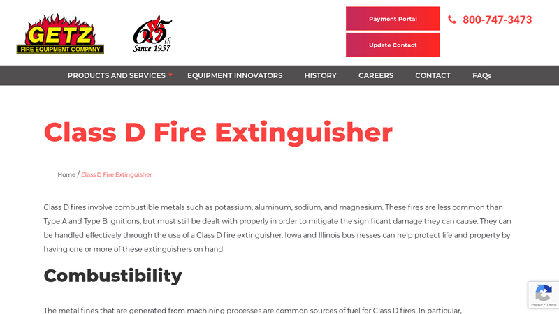 Class D Fire Extinguisher