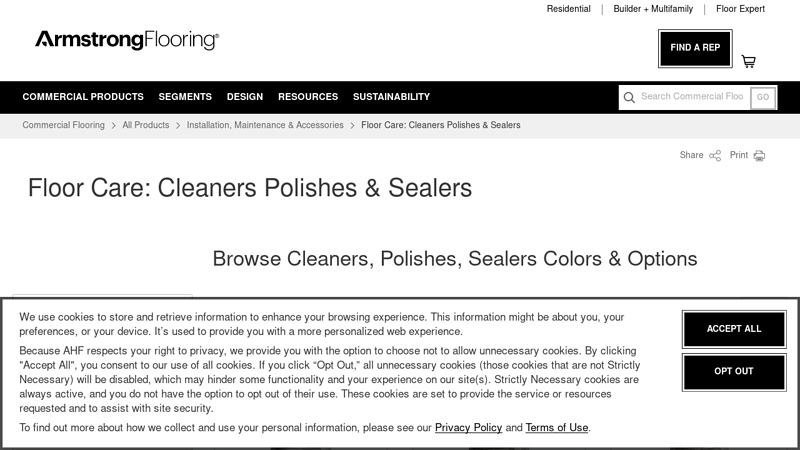 Cleaners, Polishes, Sealers