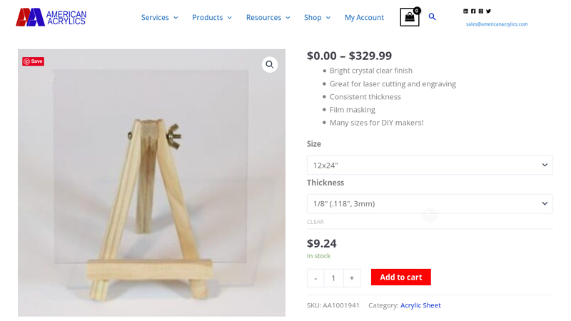 Clear Acrylic Sheet 0001