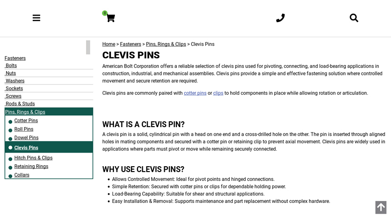 Clevis Pins