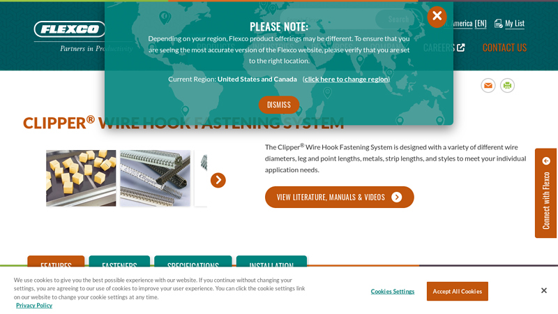 Clipper® Wire Hook Fastening System