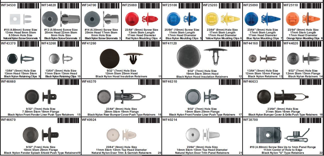 Clips and Fasteners by Manufacturer