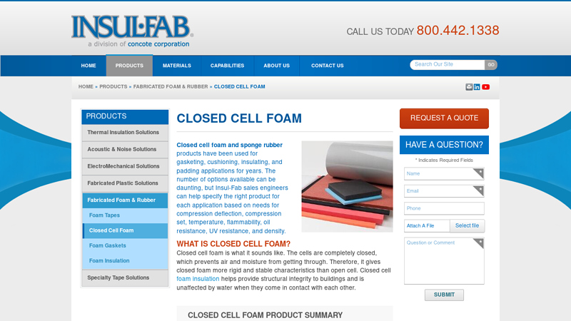 Closed Cell Foam Products