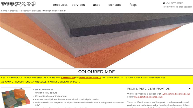 Coloured MDF