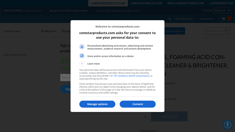 Com Koil, Foaming Acid Condenser Cleaner & Brightener, 1 Gallon