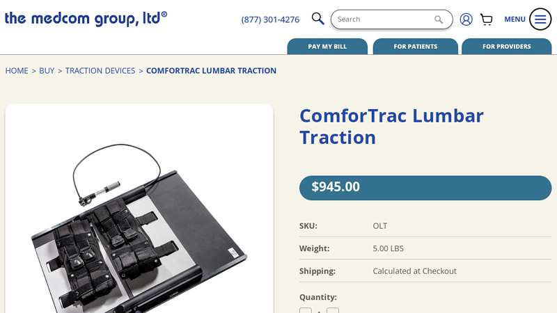 ComforTrac Lumbar Traction
