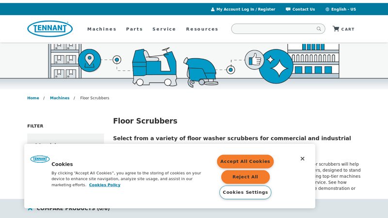 Commercial & Industrial Floor Scrubbers