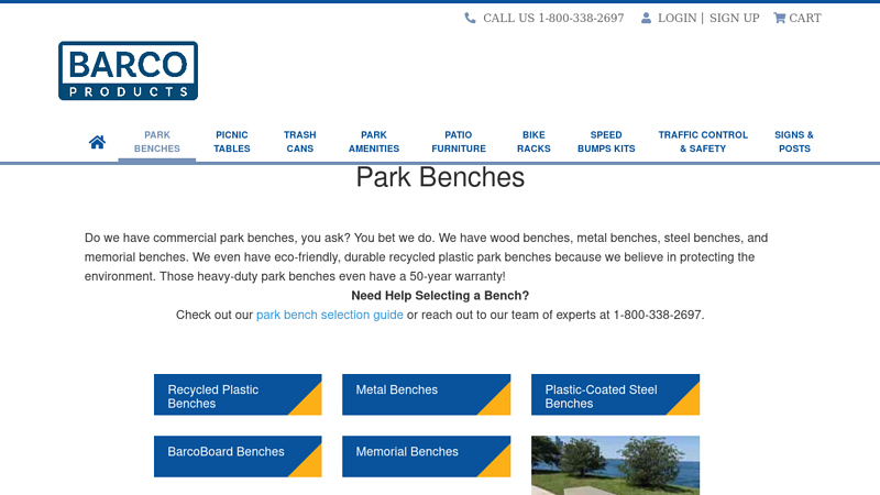 Commercial Outdoor Park Benches For Sale