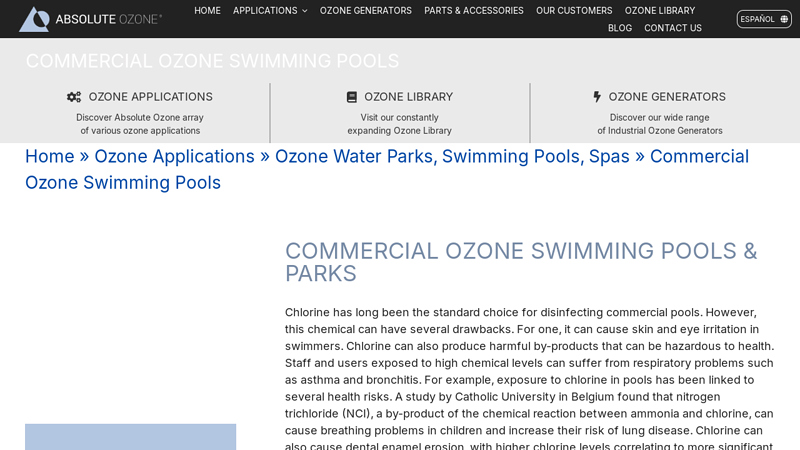 Commercial Ozone Swimming Pools