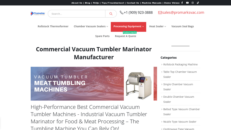 Commercial Vacuum Tumbler Marinator Manufacturer