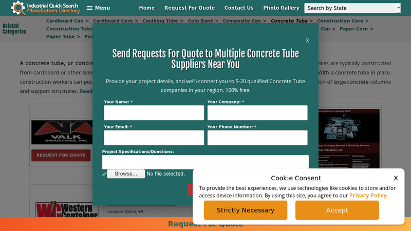 Complete List of Concrete Tube Manufacturers & Suppliers