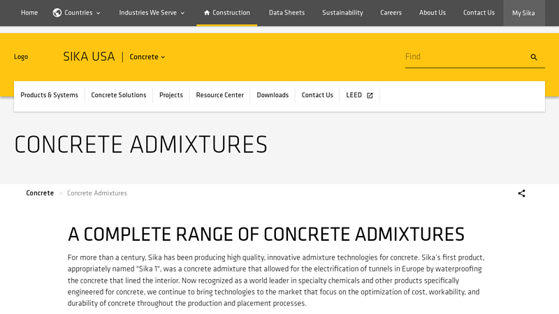 Concrete Admixtures
