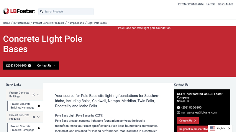 Concrete Light Pole Bases