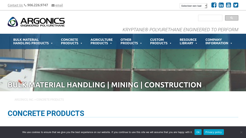 Concrete Mixer Products and Polyurethane Liners by Argonics