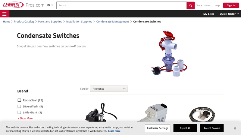 Condensate Switches