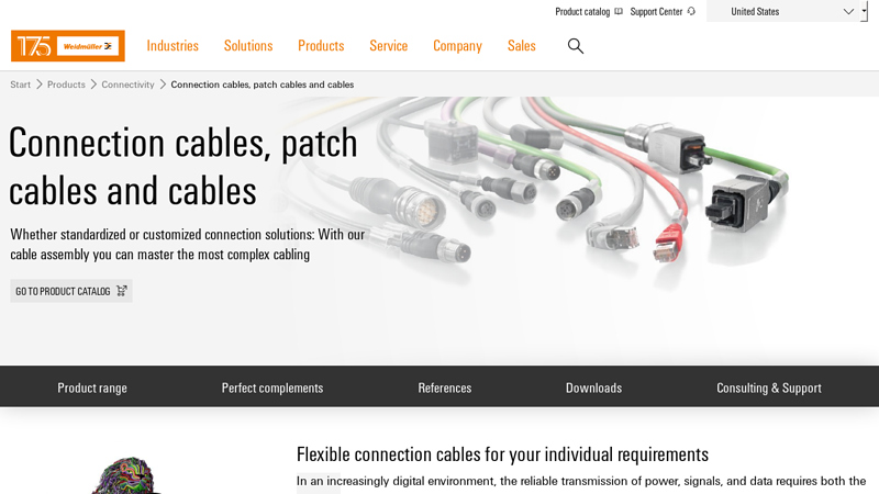 Connection cables, patch cables and cables