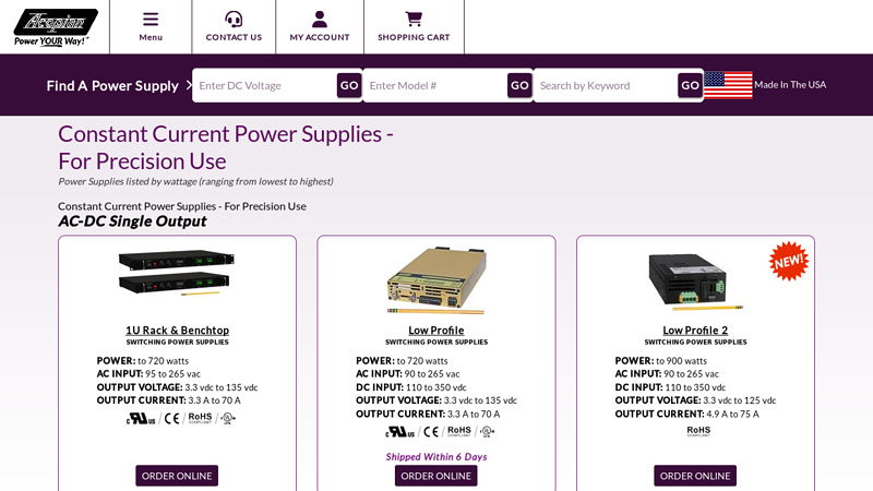 Constant Current Power Supplies