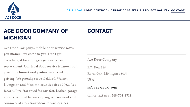 Contact Ace Door Company For Professional Door Sales, Repair ...