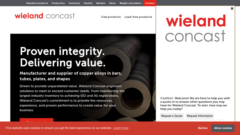 Continuous Cast Copper Alloys, Aluminum Bronze Alloys