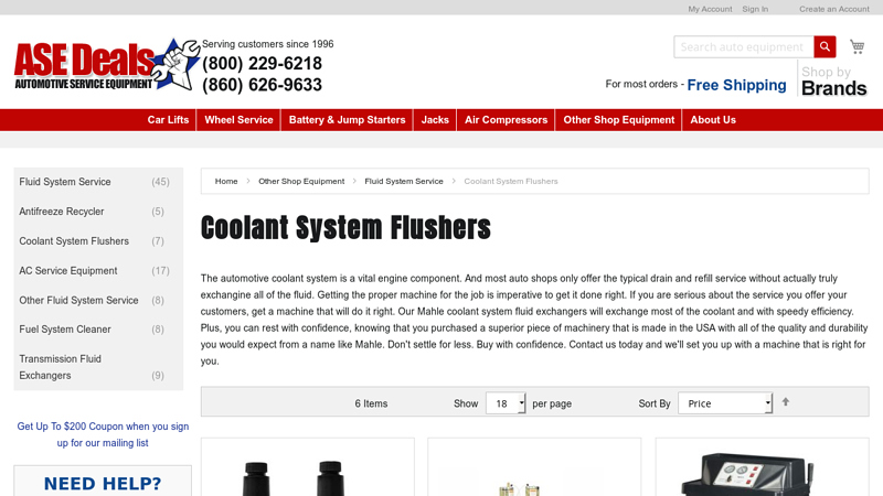 Coolant System Flushers