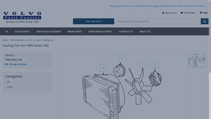 Cooling Fan for 1990 Volvo 240