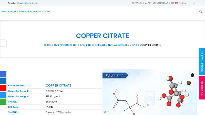 Copper And Citrate Combined