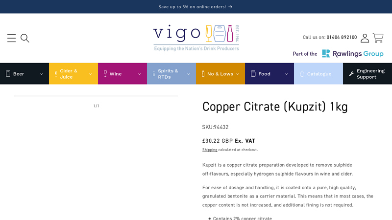 Copper Citrate (Kupzit) 1kg
